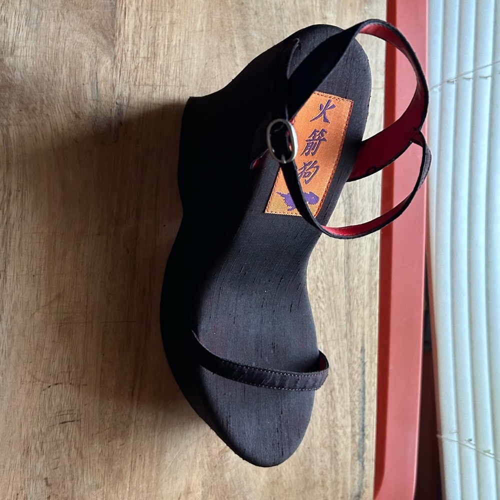 Rocket Dog chunky wedge platform heels, size 9, excellent condition - Picture 8 of 13